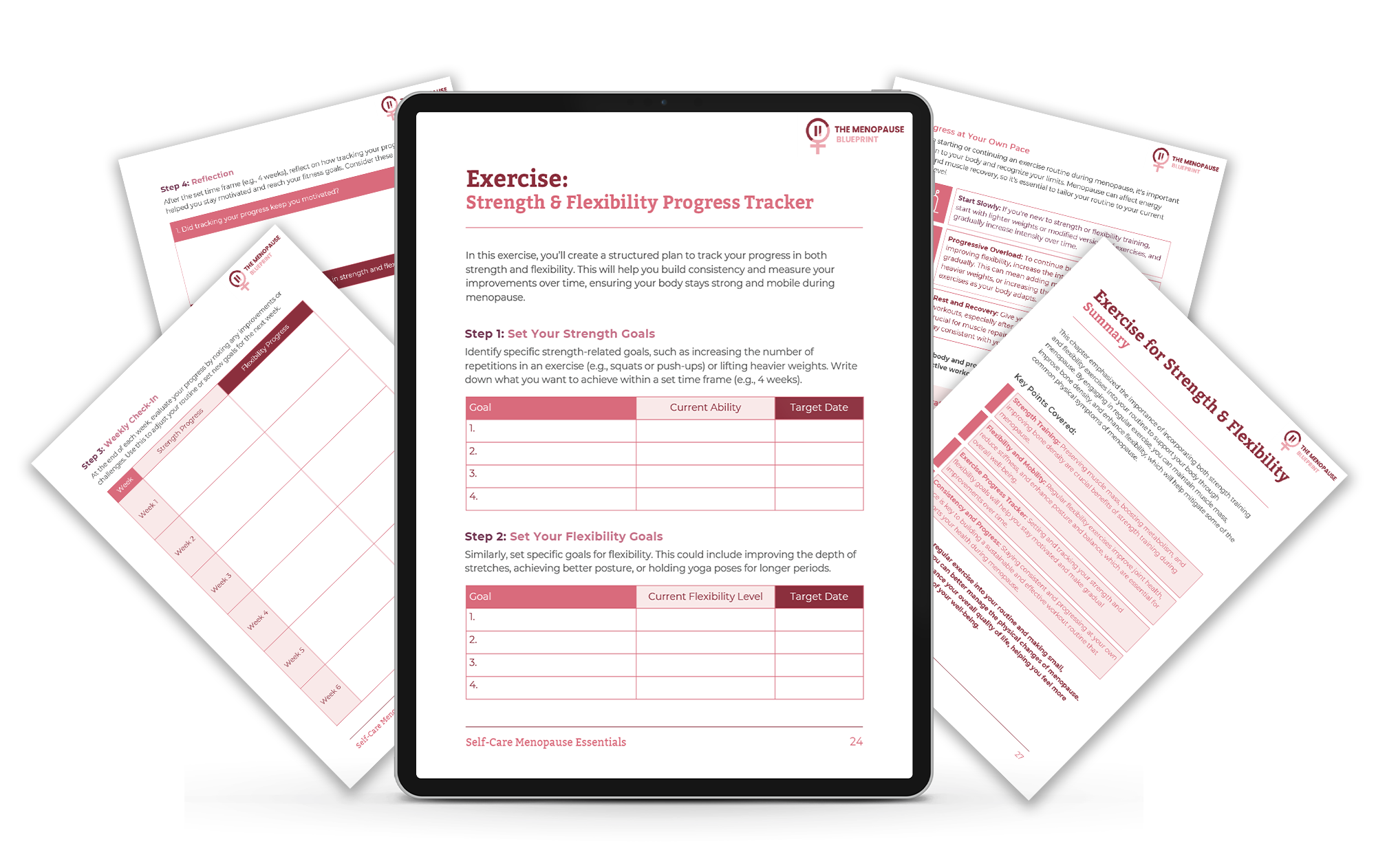 Image 4 SelfCare Menopause Essentials_Exercise Tracker